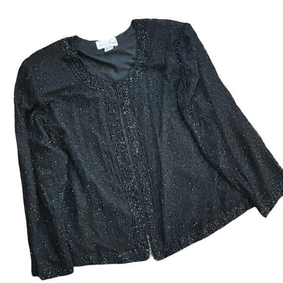 Vintage Silk hand beaded blouse - stunning -XXL - Picture 3 of 7